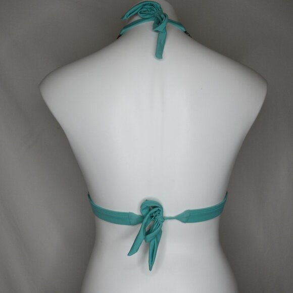 Patagonia Aqua Blue Boucau Halter Bikini Top Women's L Large - Picture 3 of 8
